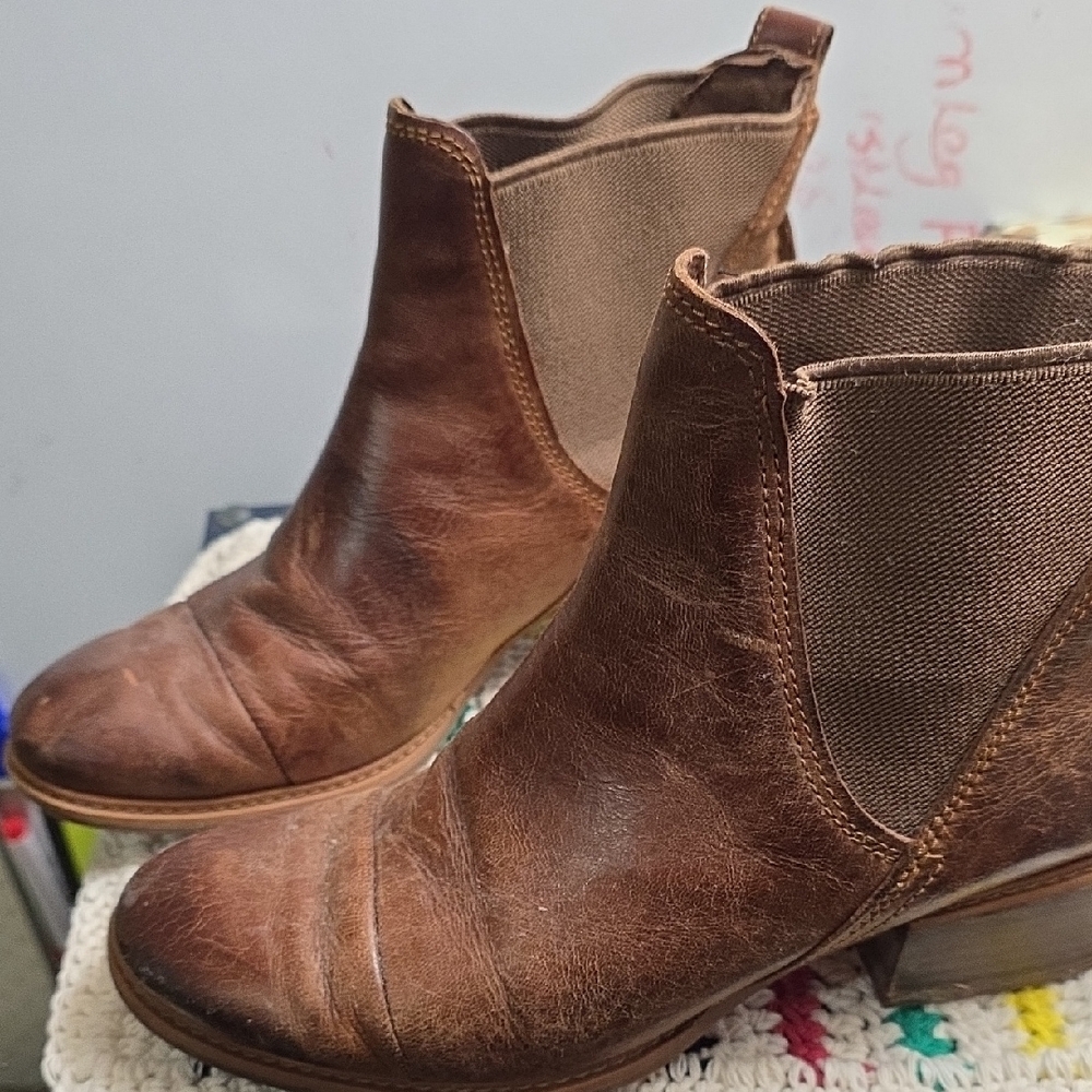 Timberland Brown Leather Ankle Booties